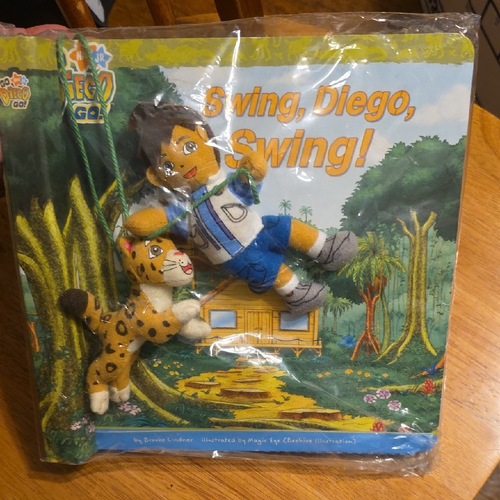 Nickelodeon Diego and Baby Jaguar Plush Set - Blue and Brown